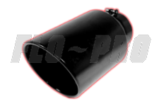 FLO~PRO Black Exhaust Tips Rolled Angle