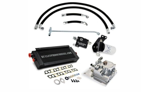 Bullet Proof Diesel Engine Oil System Upgrade 2003-2004 - Upgraded Oil Filtration - Medium-Duty Air/Oil Cooler; for Moderate/Cold Climate and Light Towing