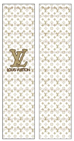 Louis Vuitton White Background Ready to Press Sublimation Graphic | Cheer Bow Factory
