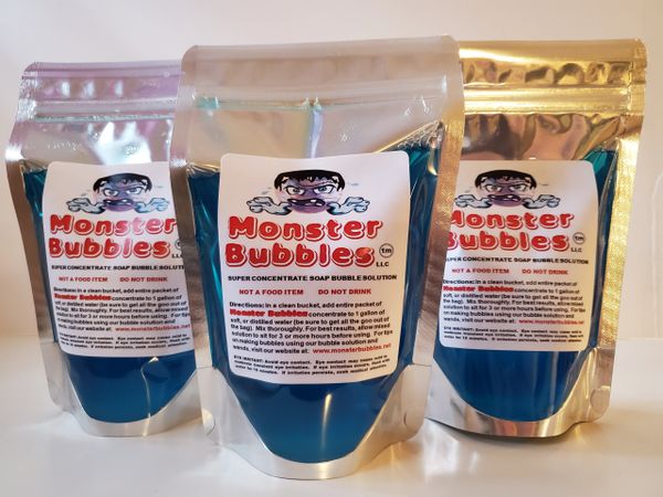 (3) Monster Bubbles Super Concentrate Soap Bubble Solution