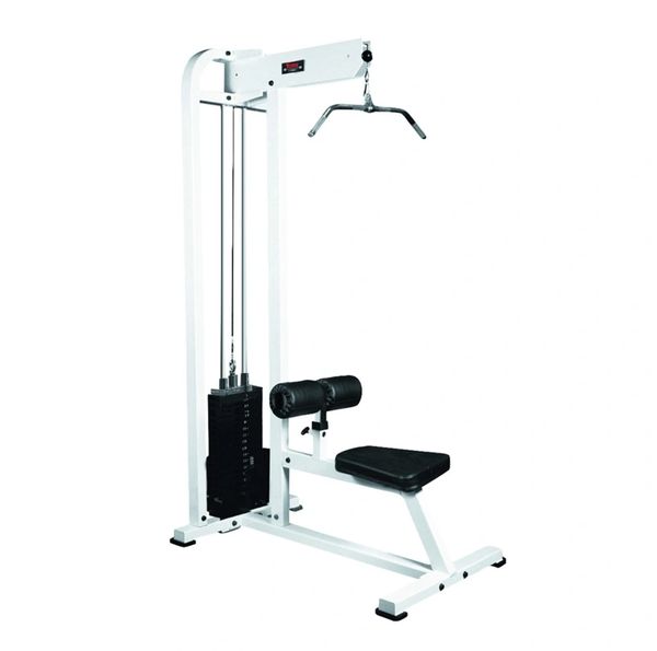 YORK BARBELL STS LAT PULL-DOWN WITH 250LB STACK ITEM 54020 WHITE ITEM 55020 SILVER