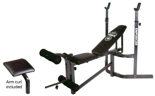 YORK BARBELL 9300 ENFORCER BENCH, ARM CURL & LEG DEVELOPER ATTACHMENT INCLUDED ITEM #4210, 2 March 2022, N/A
