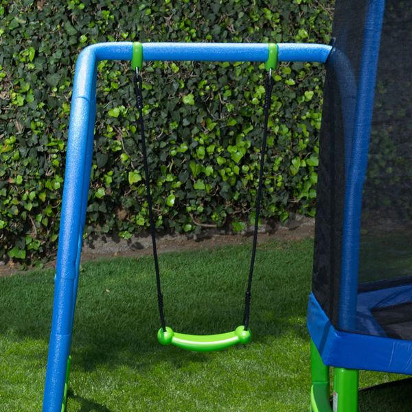 7 Foot My First Trampoline Enclosure Jump And Swing Set Combo Lubeatread Home Of Fitness Trampolines Strength Equipment