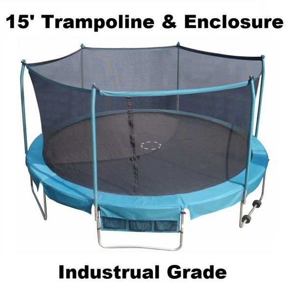 15 Trampoline Enclosure Deluxe Platinum Industrial Grade Lubeatread Home Of Fitness Trampolines Strength Equipment