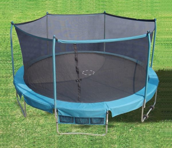 15' Trampoline & Enclosure,Deluxe Platinum Industrial Grade