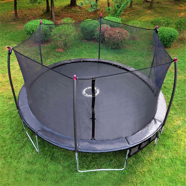 17 ft Trampoline & Enclosure With Laser Game,10 yr Warranty