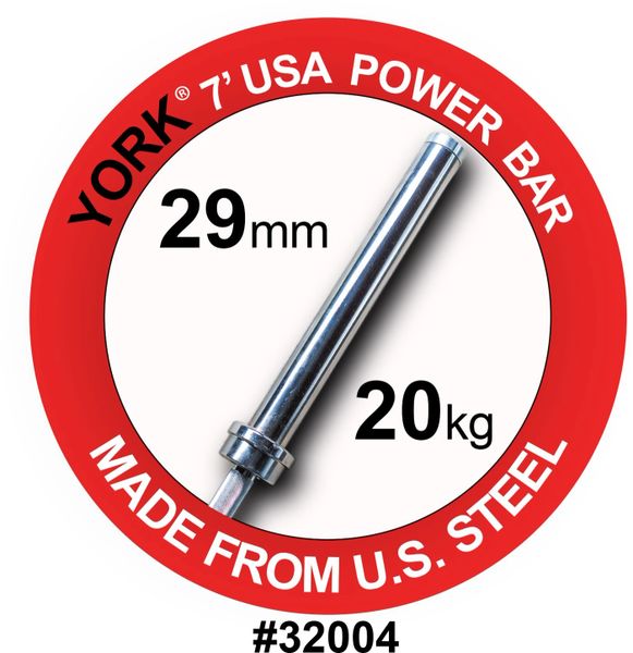 YORK BARBELL 7' MENS OLYMPIC ELITE POWER WEIGHT BAR-29MM, ITEM 32004, Now Available 28 july 2021, $379