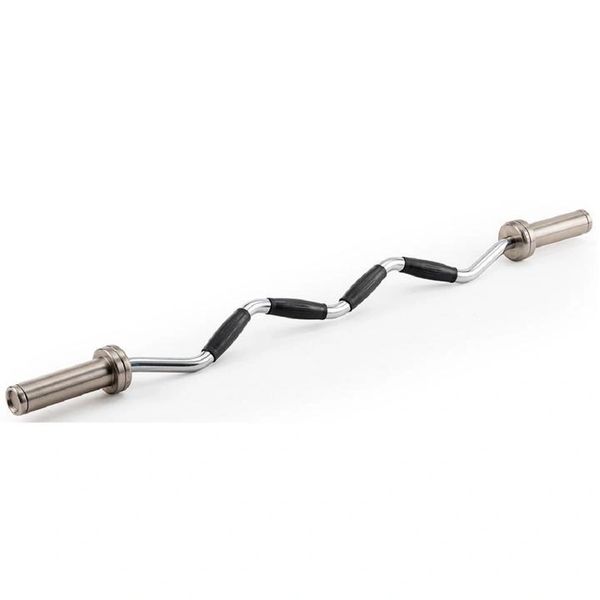 YORK BARBELL 2" INTERNATIONAL OLYMPIC EZ-CURL BAR WITH RUBBER GRIPS, ITEM 32030, Now Available, 28 July 2021, $125