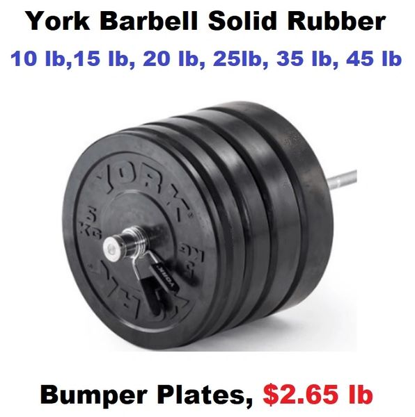 York Barbell 29087 York USA 25 Lb Yellow Training Bumper Plate