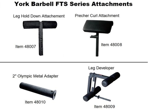YORK BARBELL FTS BENCH LEG HOLD DOWN ATTACHMENT, ITEM 48007,4 Oct 22, Now, $49