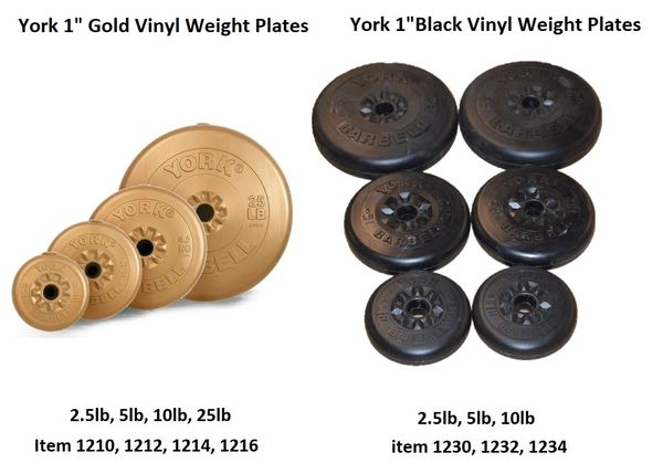 YORK VINYL PLATES GOLD OR BLACK ITEM #1210, 1212, 1214, 1216, 1230, 1232, 1234