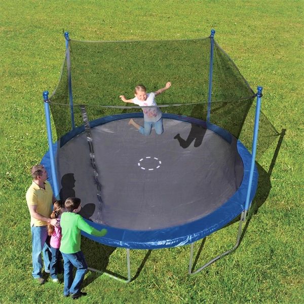 12' FT TRAMPOLINE & SAFETY NET ENCLOSURE COMBO SALE, 6 LEGS ON BASE, 10 YR WARRANTY, Now $325, In Stock