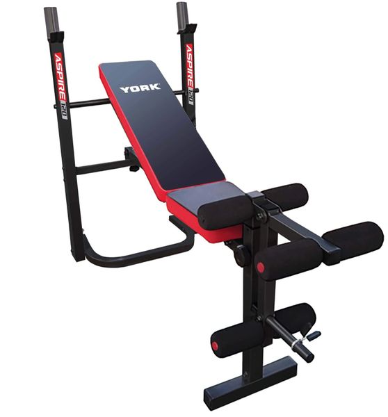 YORK FITNESS ASPIRE 120 FOLDING EXERCISE BENCH WITH LEG CURL ATTACHMENT ITEM 43120, 4 Oct 22, Now $145