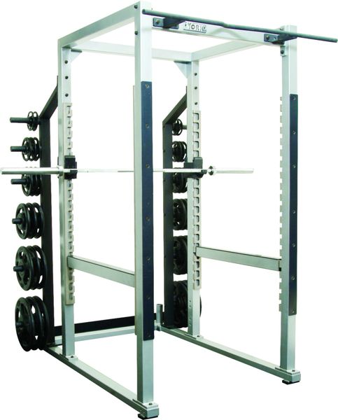 YORK BARBELL STS POWER RACK ITEM 54006 WHITE 55006 SILVER