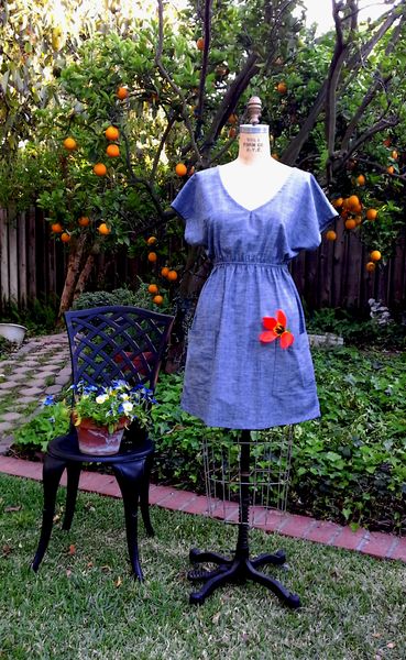 Tunic cotton chambray Garden Dress