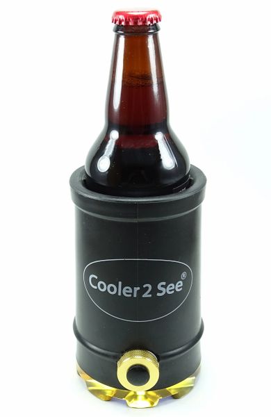 Iconic Black iDab Glass Koozie Beverage Cooler