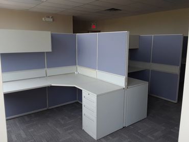 We rent or lease or sell .  Desks , File cabinets , chair , panels , everything you will need for a 