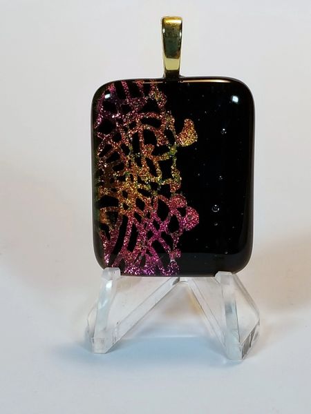 Download Dichroic Fused Glass Pendant: Chantilly Lace | Lorie's Inspirations