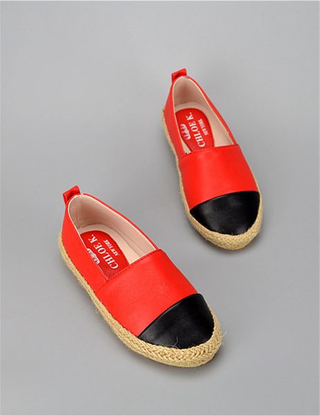 Red store leather espadrilles