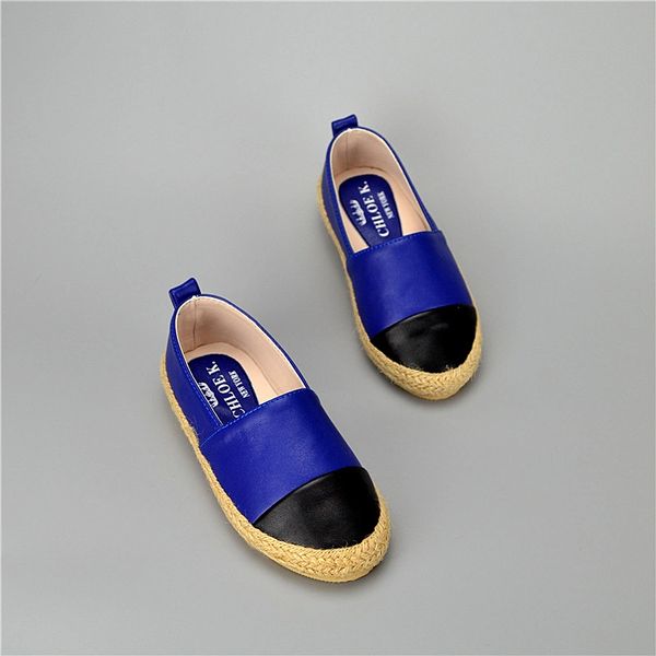 NAVY LEATHER ESPADRILLES