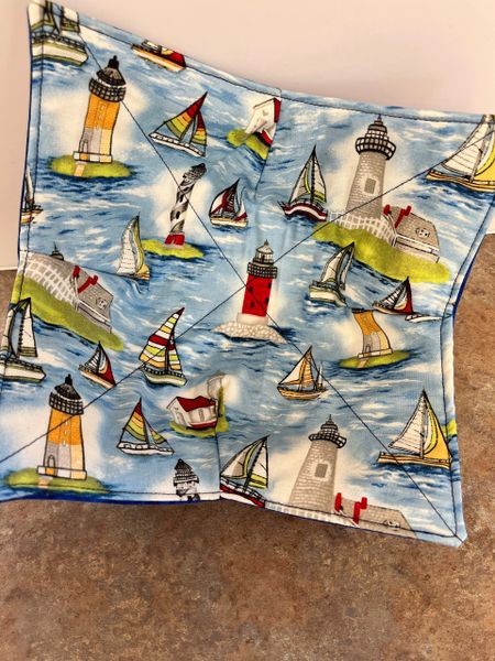 Microwaveable Bowl - Sailboats Light Houses; MADE IN THE USA!
