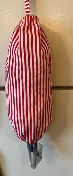 Re-useable Bag Holder Red & White Stripes
