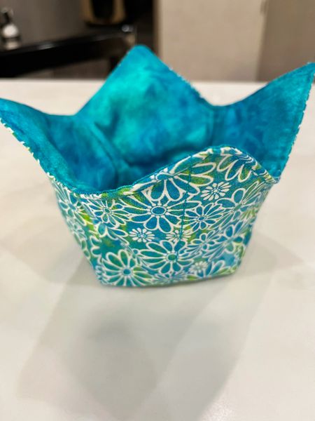 Teal Floral Ice Cream Cozy
