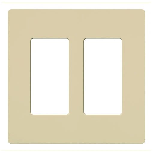 Lutron Claro Screwless Wallplate 2 Gang Ivory