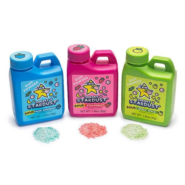 Sneaky Stardust Sour Gum Powder Jugs 12 ct | Sweet Box Candy