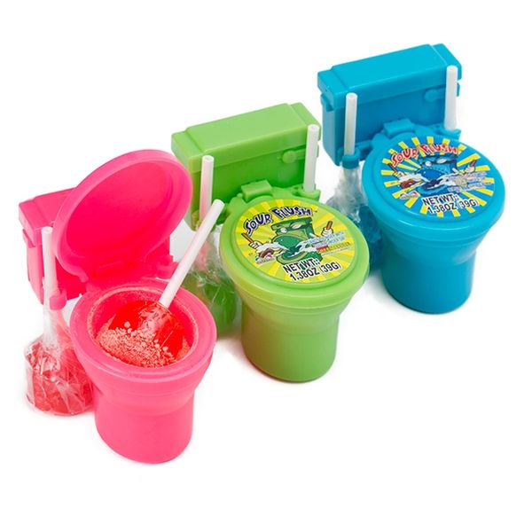 Sour Flush Candy Plunger with Sour Powder Dip