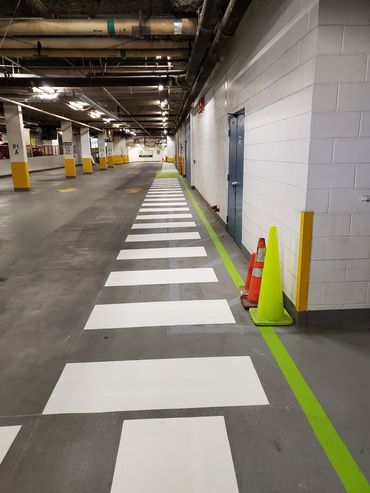 Wayfinding line painting. Black and White Line Painting and Black & White Fine Line Painting.