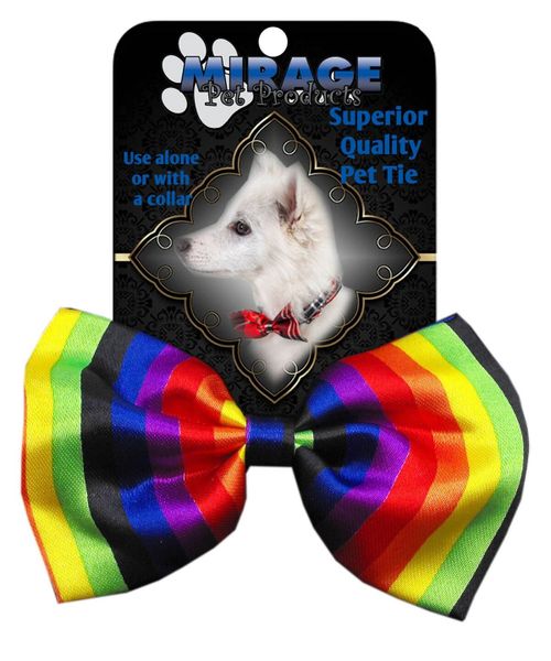 DOG BOW TIE: Decorative & Classy Silky Polyester Dog Tie in 7 Different RAINBOW Designs