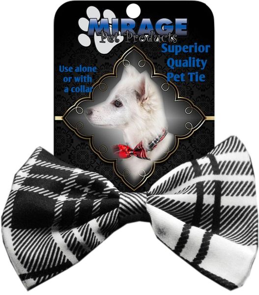 DOG BOW TIE: Decorative & Classy Silky Polyester Dog Tie in 6 PLAID Patterns