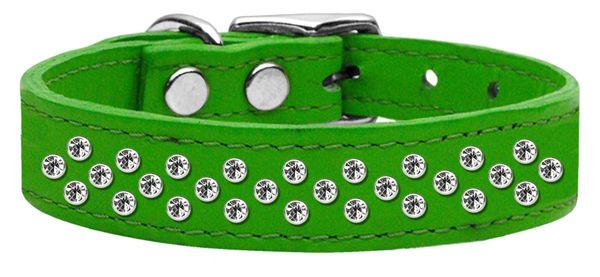 Leather Dog Collars: Leather Jeweled Dog Collar by Mirage - SPRINKLES CLEAR CRYSTALS