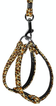 Fashionable Dog Harness: Step in Dog Harness with Various Faux Animal Print & Sizes MiragePetProducts Made in USA