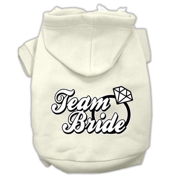 Dog Hoodies: TEAM BRIDE Screened Print Dog Hoodie in Various Colors and Sizes by Mirage