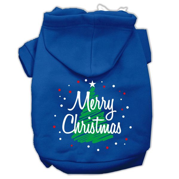 Dog Hoodies: Scribbled MERRY CHRISTMAS Screened Print Dog Hoodie in Various Colors & Sizes by Mirage