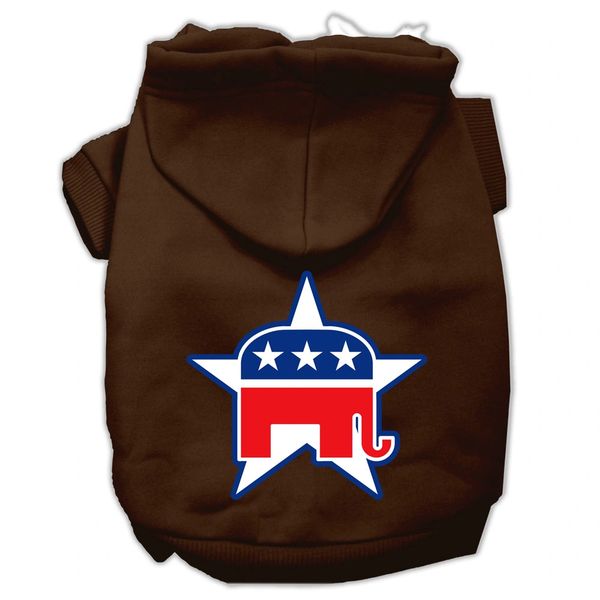 Dog Hoodies: REPUBLICAN Screened Print Dog Hoodie Various Colors & Sizes by Mirage Pet Products USA