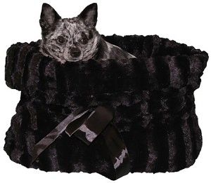 Dog Beds/Car Seat: Reversible Snuggle Bugs Pet Bed, Bag, Car Seat in Black, Brown, or Camo