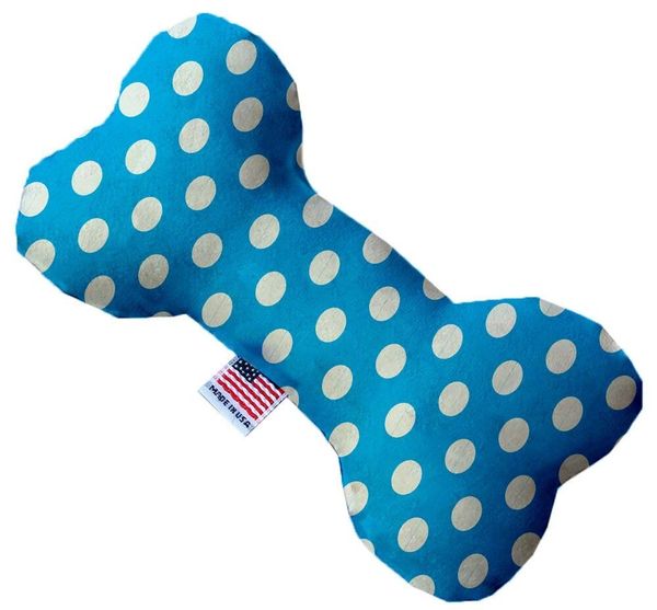 PET TOYS: Soft Durable Fabric or Canvas Bone Shape Toy SWISS DOTS in 3 Sizes/9 Colors Made in USA MiragePetProducts
