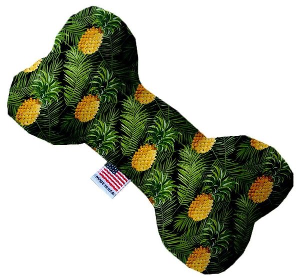 PET TOYS: Soft Durable Fabric or Canvas Bone Shape Pet Toy in 3 Sizes Made in USA by MiragePetProducts - PINEAPPLE IN PARADISE