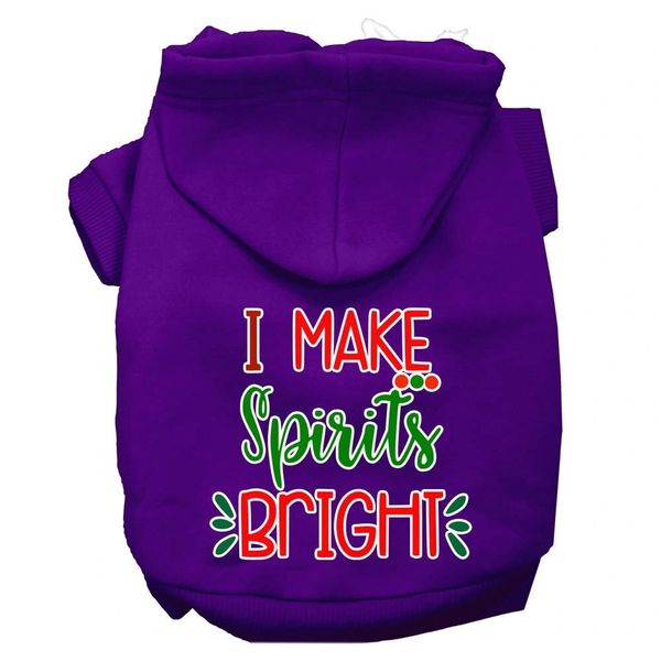 Dog Hoodies: I MAKE SPIRITS BRIGHT Screen Print Dog Hoodie in Various Colors & Sizes by Mirage