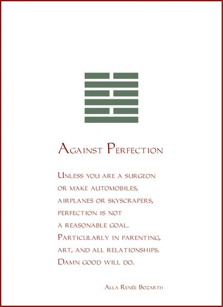 Against Perfection - Full-page Art Piece