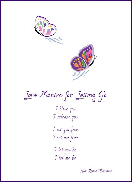 Love Mantra for Letting Go - Butterflies — Full Page