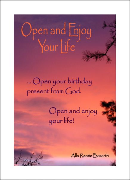 Open and Enjoy Your Life - Full-page Artwork