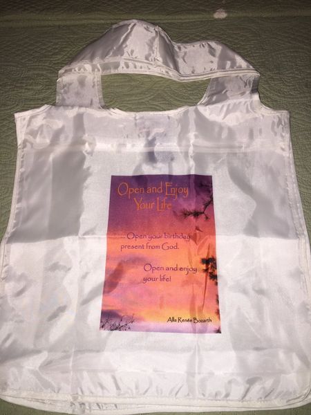 "Open and Enjoy Your Life" Reusable Shopping Bag