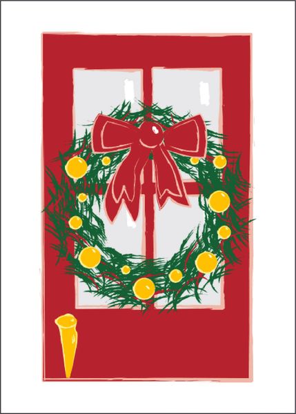 Red Door Christmas Card— Soul Card