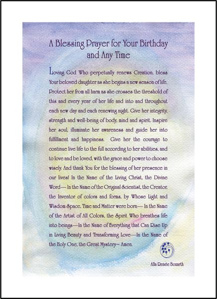 A Blessing Prayer for Your Birthday and Any Time - For Her - Soul Card