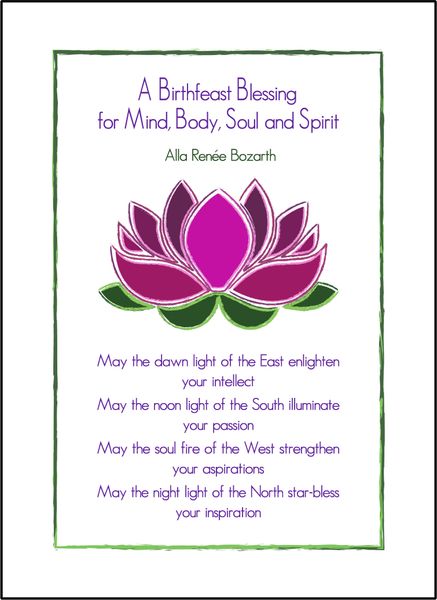 A Birthfeast Blessing for Mind, Body, Soul and Spirit - Soul Card