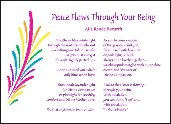 Peace Flows Through Your Being - Soul Card